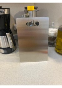 Resim 304 Kalite Paslanmaz Kesme Tahtası Gri / Tek Ebat Gri 