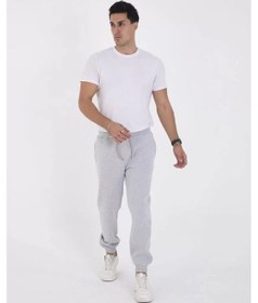 Resim Unisex Kışlık Üç İplik Lastikli Eşofman Pantolon - Gri 001 