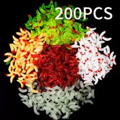 Resim 200 adet SEAPESCA Yumuşak Yem Balıkçılık Yemi - Tuzlu ve Tatlı Su Balıkçılığı için Karanlıkta Parlayan Yapay Sinek ve Yumurtalar Karışımı, PVC Malzeme, Bass, Trout ve Daha Fazlası İçin İdeal, Bass Balıkçılığı Malzemesi | Karışık Renkli Karides Yemleri | Gerçekçi Yem 