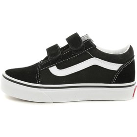 Resim Vans 000VHE6BT1-R Vans Old Skool V Çocuk Spor Ayakkabı Siyah 