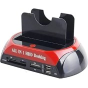 Resim Wozlo USB 2.0 2.5 / 3.5'' Inç Harddisk Ide Sata Docking Stand Kart Okuyucu HDD Klonlama 