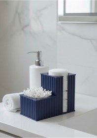 Resim İkisi Bir Arada Kulak Pamuğu & Pamuk Organizeri Lacivert 