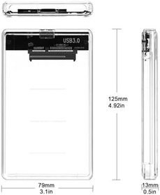 Resim Alfais 4266 2.5 Usb 3.0 Harici Ssd Harddisk Şeffaf SataTaşınabilir Hdd Kutusu 