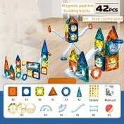 Resim Manyetik Yapı Blokları Seti Boru ve Top İzle - Kendin Yap İnşaat Oyuncak, Renkli Mimari Şekiller, ABS Malzeme, Gençler İçin İdeal Hediye, Yaratıcı Oyun|Canlı Tasarım|Manyetik Elemanlar, Yapı Blokları 