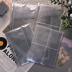Resim 10 Adet A5 Dosya Sayfası Şeffaf Kılıflarla - Günlük Ofis Malzemeleri için Su Geçirmez 3 İnç Yıldız Kart Düzenleyici 