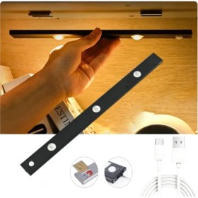 Resim Rultech 40 cm İnsan Vücudu Sensörlü USB Sarj Taşınabilir Kablosuz Mutfak, Elbise Dolabı, Merdiven, LED Cabinet Gece Lamba Aplik Aydınlatma 