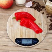Resim Allmart Bambu Ahşap Mutfak Terazisi 1 gr/5 KG Su Geçirmez Led Ekran 