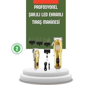 Resim Meks Güçlü Motorlu LCD Ekranlı Şarjlı Tıraş ve Şekillendirme Makinesi - HEP-8423-7441 