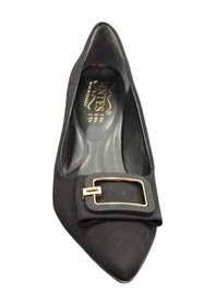 Resim Ventes 22211920z Sivri Burun 7 Cm Kadeh Topuk Kadın Şık Topuklu Nubuk Ayakkabı Siyah 