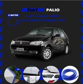 Resim Fiat Palio Oto Araç Kapı Koruma Fitili 5metre Parlak Mavi Renk 