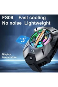 Resim Genel Markalar FS09 Kıskaçlı Cep Telefonu Soğutucu | RGB Işıklı, Dijital Ekranlı, 3 Kademeli Fan 