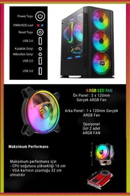 Resim Zeiron Rcx60 | Windows 11 Pro Ryzen 5 3600 32GB 512GB SSD RX580 8GB 23.8" Oyuncu Masaüstü Bilgisayar 