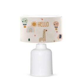 Resim Kumaş Baskılı Hello Friends Çocuk Odası Abajur Lamba | ByLamp 