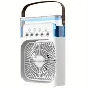 Resim USB Sis Soğutucu Nemlendirici Fan, 600ml Su Tankı, Pilsiz, 3 Hız Ayarı, 7 Renk LED Işık, Ayarlanabilir Sis Püskürtme, Ultra Sessiz Çalışma, Enerji Tasarruflu Kişisel Klima ve Nemlendirici, USB Güçlü, Ev Ofis ve Seyahat İçin Uygun, Beyaz/Siyah, 3 Hız Kontrolü, 7 LED Işıklı, Kişisel Soğutma Deneyimi, Ofis Soğutucu Fanı, Sis Nemlendirici 