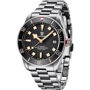 Resim Pagani Design Pd-1671 Erkek Su Geçirmez Otomatik Mekanik Saat Safir Kristal Işıklı Paslanmaz Full Çelik Erkek Saat Siyah 