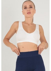 Resim Doremi Seamless Kalın Askılı Spor Sütyen ekru 