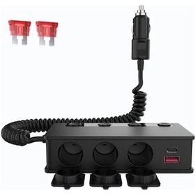 Resim Dream011 Tr-55d 7si 1 Arada Araç Fiş Bölücü 180w Çift Pd Qc3.0 Hızlı Şarj 12v 24v İphone Uyumlu Araç Şarj Adaptörü 