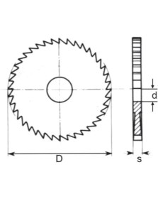Resim Fett 25X0,6X8 Z 48 Gsp DIN1837A Hss Metal Daire Testere 