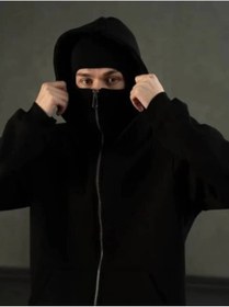 Resim Genel Markalar Balaclava Tam Fermuarlı Kapüşonlu Maske Kapüşonlu 