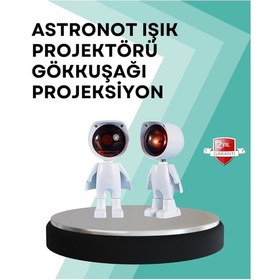 Resim 360 Ayarlanabilir Başlıklı Astronot Gece Lambası Çok Renkli 