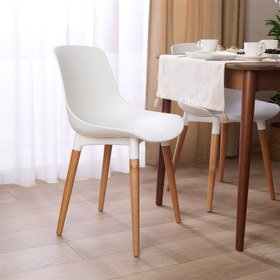 Resim Just Home Shell Eames Düz Sandalye - Beyaz 