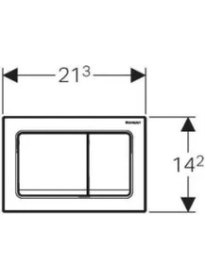 Resim VitrA Geberit ALPHA30 115.055.14.1 Kumanda Paneli, Çift Basmalı, Siyah 
