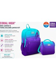 Resim Coral High Turkuaz-mor Geçişli 23763+thermo Beslenme Çantası 11763 Renkli 