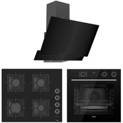Resim Ferre Fryart&steamart Sc Serisi Wok'lu Siyah 3'lü Ankastre Set ( Xe64cs-sc405-d063 ) 