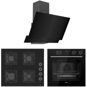 Resim Ferre Fryart&steamart Sc Serisi Wok'lu Siyah 3'lü Ankastre Set ( Xe64cs-sc405-d063 ) 