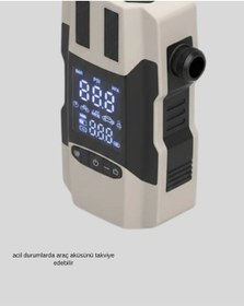 Resim Bfs Araç Hava Pompası Ve Akü Takviye Powerbank 12.000 Mah Çok Fonksiyonlu 