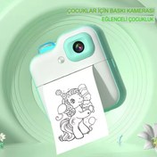 Resim EN SİGA Fotoğraf için dijital çocuk kamera anında baskı fotoğraf çocuklar kamera Mini termal yazıcı 
