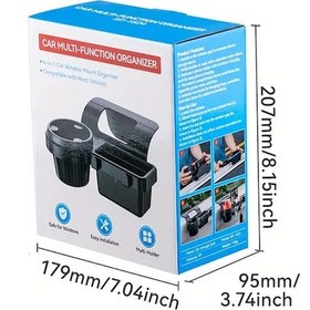 Resim Dashanshop 4 Lü Araç Kapısı Organizatörü: Telefon Tutucu, Bardaklık, Anahtarlık Ve Çöp Kutusu - Model Y/rav4/corolla İçin - Siyah 
