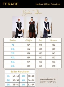 Resim Ferace Kadin Buyuk Beden Transparan Taşlı Uzun Yelek 