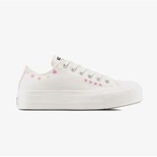 Resim Convese Chuck Taylor All Star Lift Floral Embroidery Low Top Unisex Krem Sneaker A15008c Krem 