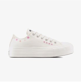 Resim Convese Chuck Taylor All Star Lift Floral Embroidery Low Top Unisex Krem Sneaker A15008c Krem 