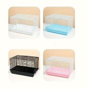 Resim 47.5cm Şeffaf Plastik Hamster Kafesi - Çıkarılabilir Tepsi ile Kendin Yap Küçük Evcil Hayvan Yaşam Alanı, Kolay Kaçış ve Dinlenme için Sağlam Izgara Yapısı, Küçük Hayvanlar için İdeal 