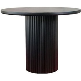 Resim Arya Yuvarlak Siyah Ahşap Bohem Masa 100x100-11111111111117 Siyah 