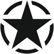 Resim Askeri Yıldız Off Road Offroad 4X4 Army Star Sticker 01492 