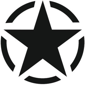 Resim Askeri Yıldız Off Road Offroad 4X4 Army Star Sticker 01492 