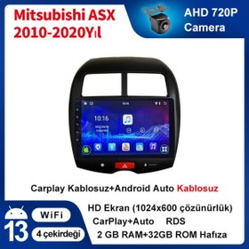 Resim Conico Mitsubishi ASX 2010-2020 Yıl 9 İnç Uyumlu 2GB RAM 32GB Multimedya Kablosuz Carplay Navigasyon 