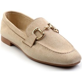 Resim Bambi Bej Kadın Loafer Ayakkabı K01688011002 Bej 