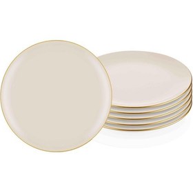 Resim The Mia Basic Servis Tabağı 6 Lı Set Krem - 26cm Krem 
