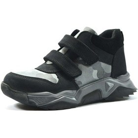 Resim Pinky 212 Hakiki Deri Siyah Ortopedik Cırtlı Erkek Çocuk Bot Siyah 