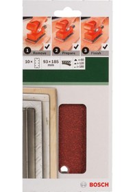 Resim Titreşimli Zımpara Seti 93X185 Mm 60/120/180 Kum 2609256A93 