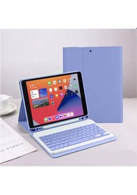 Resim Samsung Galaxy Tab S6 Lite P610/p613 Tablet Uyumlu Bluetooth Klavyeli Kılıf Türkçe Klavye Kılıf 