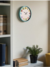 Resim Mcg 36 Cm Turkuaz Çocuk Odası Duvar Saati Çok Renkli 