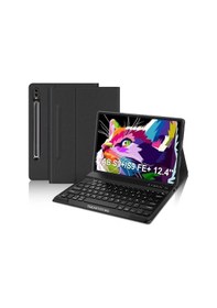 Resim Samsung Galaxy Uyumlu Tab S9 Fe Plus 12.4" Q Türkçe Klavyeli Kılıf Kalem Bölmeli Bluetooth Özellikli Stand Klavyeli Kılıf 