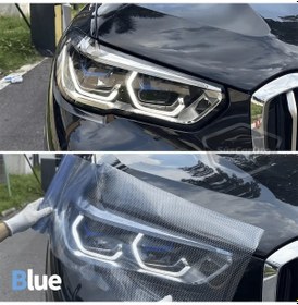 Resim Mavi Hologram Petek Desen Far Stop Filmi Far Folyosu Far Çizik Çizilme Engelleyici Folyo 100 X 30 Cm 00 Şüscaroto Aksesuar 