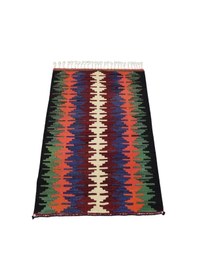 Resim Kilim Antik El Dokuma Yün Şal Model Afyon Emirdağ Kilimi 0137 - Yeni - Çok Renkli 