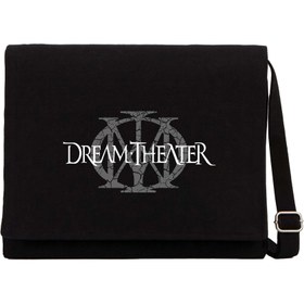 Resim Dream Theather Logo Siyah Kanvas Postacı Çantası - Siyah 